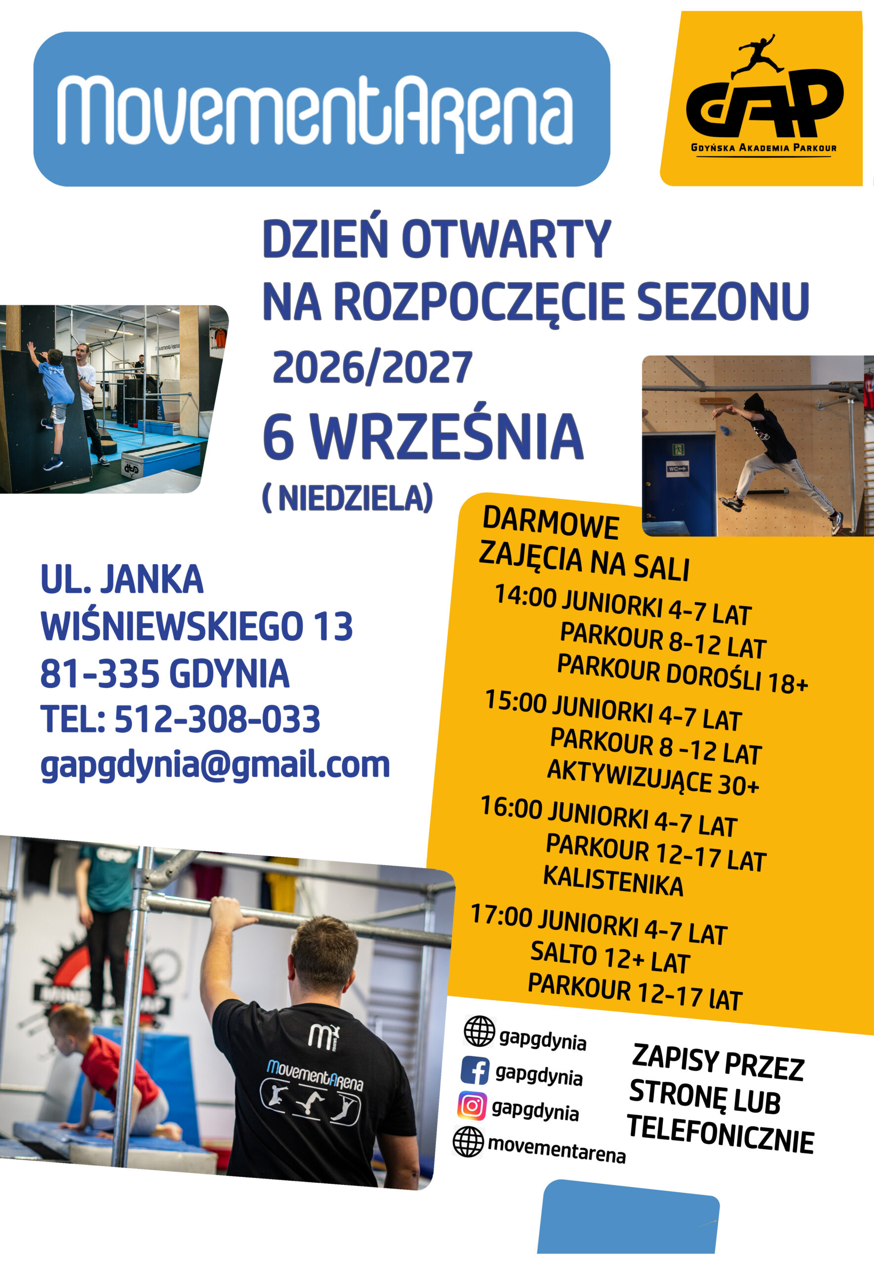 Ruszamy z zapisami na dzień otwarty 6 września !!! Liczba miejsc ograniczona !!!